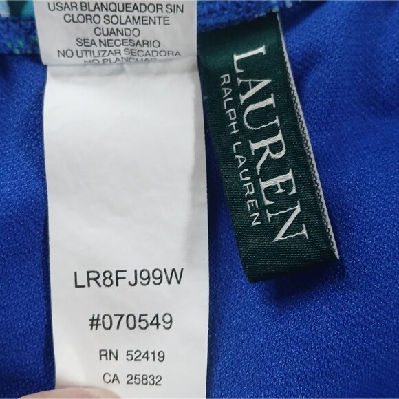 Lauren Ralph Lauren Plus Size Bottoms High Waist Tropical Full Coverage - Picture 10 of 11